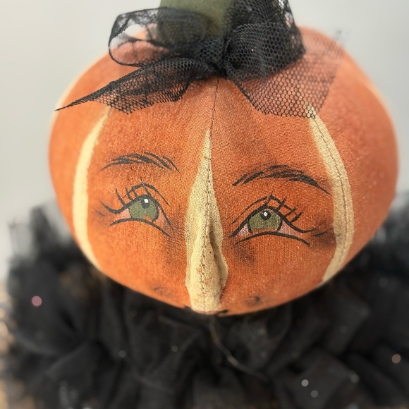 Joe Spencer Colette Pumpkin Girl Doll Gathered Traditions Halloween Fall - Picture 2 of 12